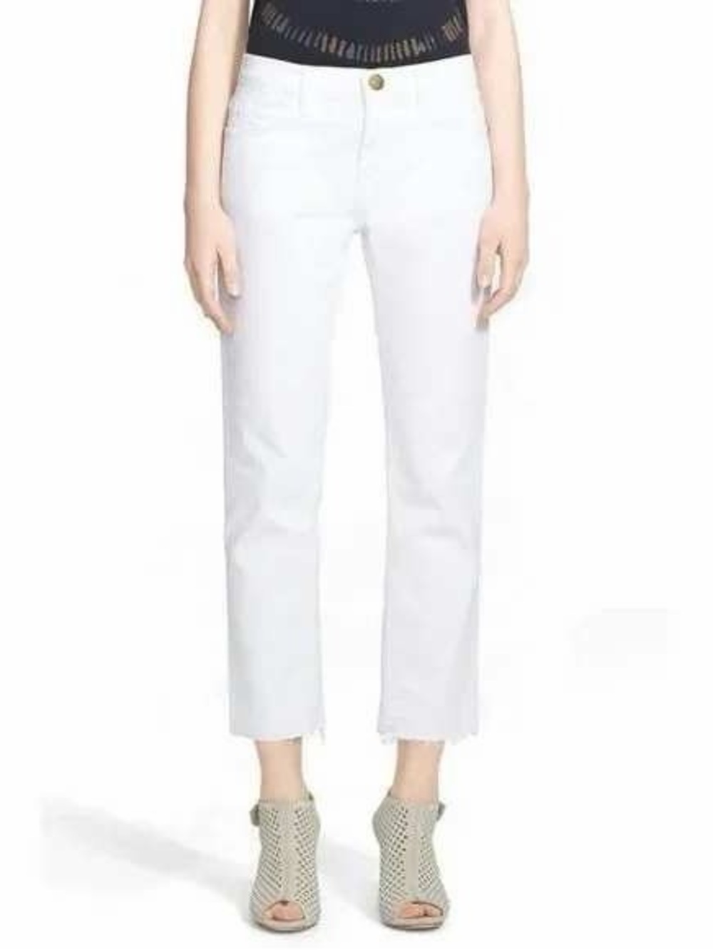 Current/Elliott Cropped Straight Leg Jean
